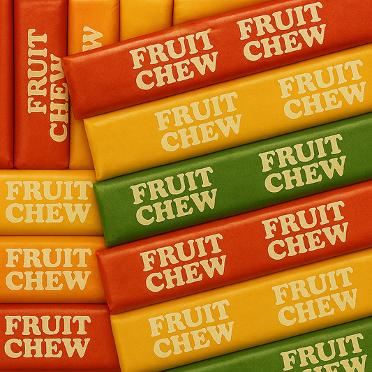 fruit flavour toffee sticks